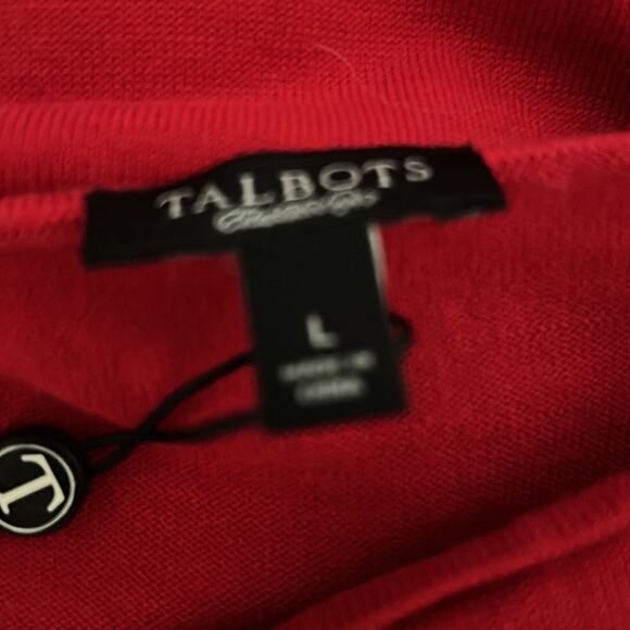 TALBOTS COTTON BLEND CAP SLEEVE TEE SIZE L - Picture 3 of 5